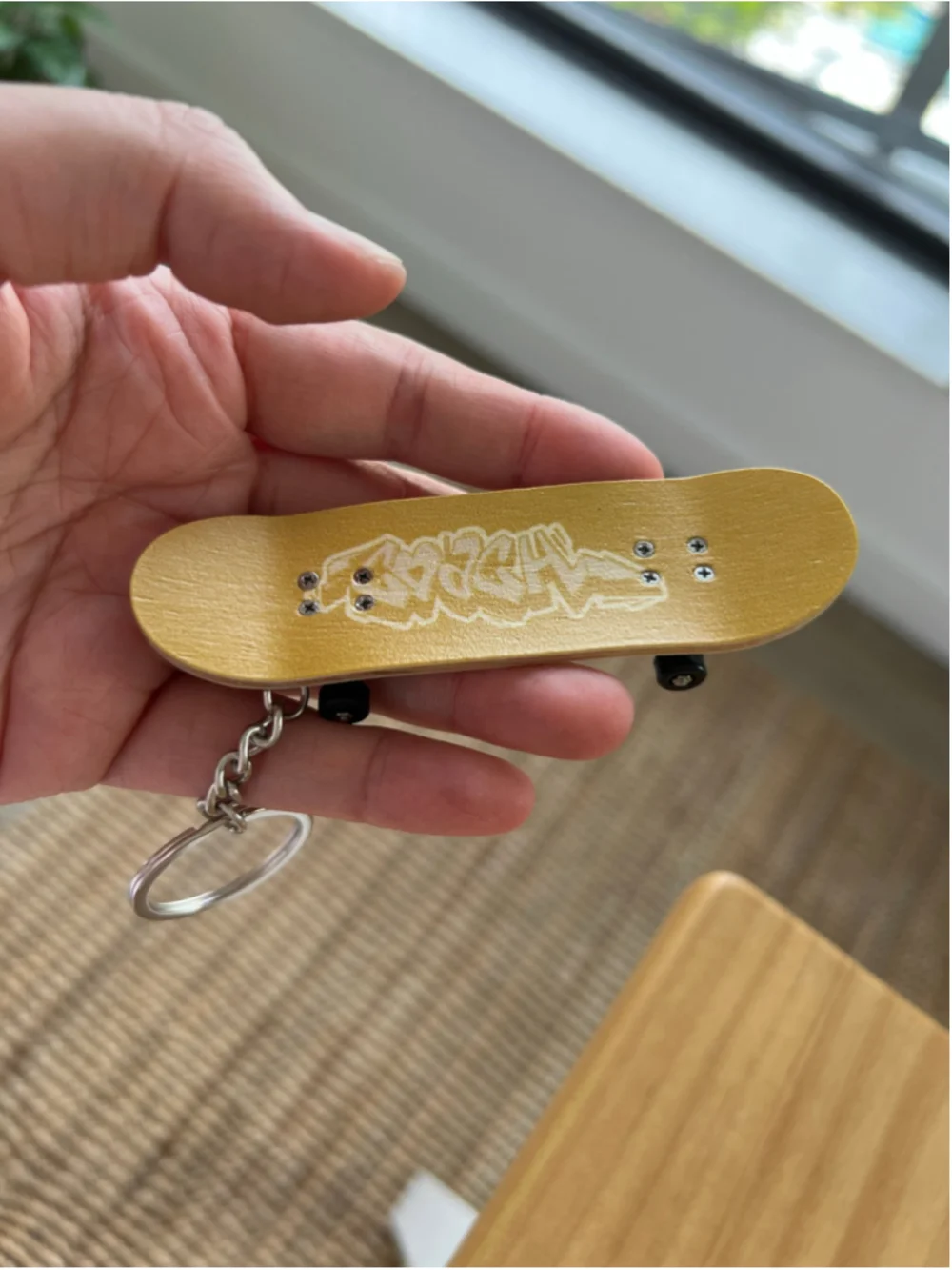 RARE Coach 2023 Limited Yellow Finger Skateboard Graffiti Keychain Sanya Popup